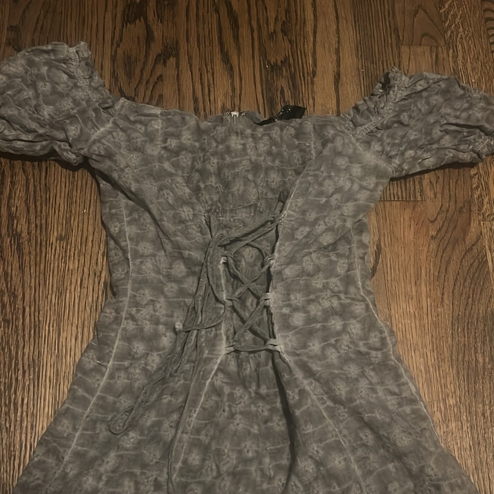 Storia Green Off-Shoulder Dress Medium